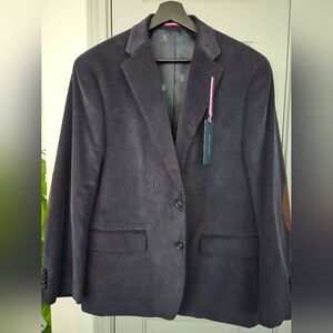 Men's Tommy Hilfiger Dark Blue Corduroy Blazer w/Elbow Patches (42S)